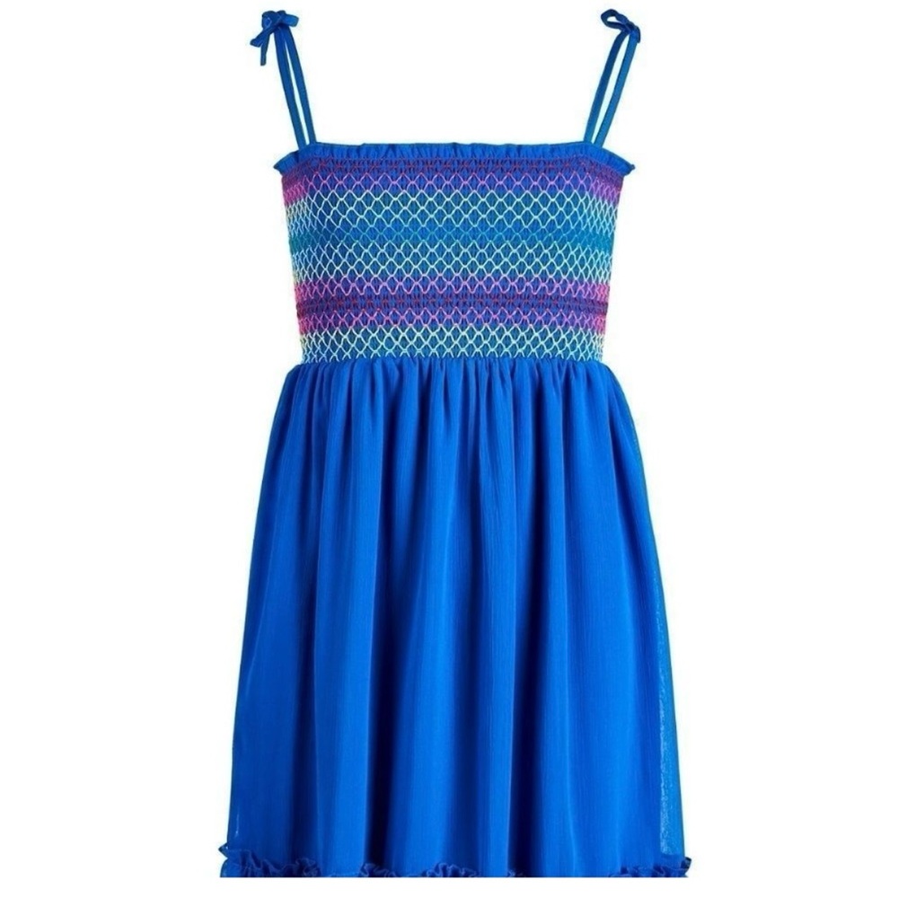 Epic Threads Big GirlsSmocked Tie-Shoulder Dress Large